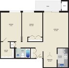 2 BR/ 1 BA (Style F1) | 915 sq. ft.