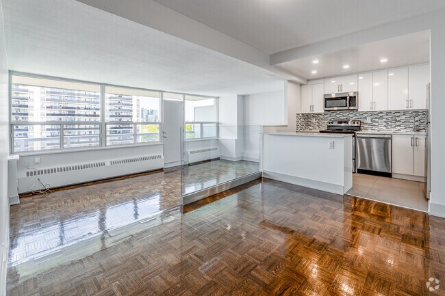 2BR, 1BA - 940SF - Living Room/Kitchen - 45 Balliol Street