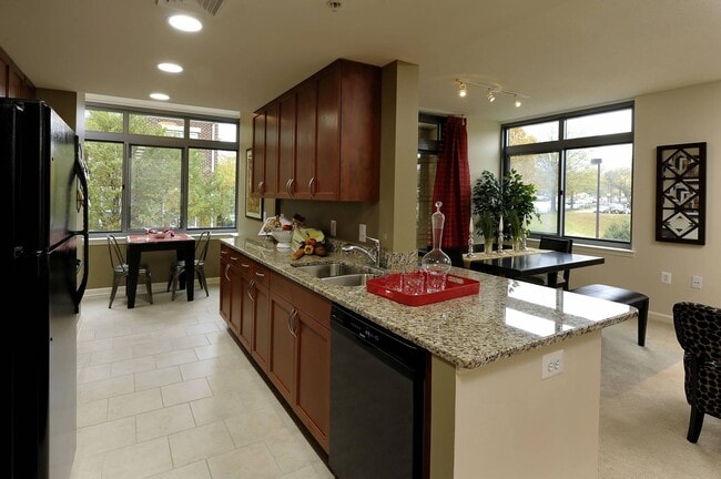 Gourmet Kitchens with Granite Countertops - Meridian at Grosvenor Station Apartments