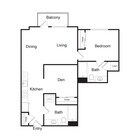 A10 | 1 bed 1 bath | 852 sq. ft.