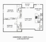 Oakwynne House 2 Bd - 2 Ba (Corner)