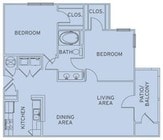 2BR/1BA