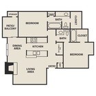 Creekwood Apartment Homes - B1 - 2 Beds - 2 Baths - 980 Sq. ft.