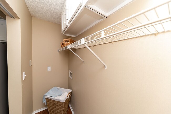 Generous closet space