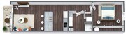 Hemlock 1 bedroom floorplan