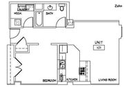 1BR/1BA