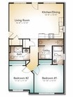 2BR/2BA 1st Floor