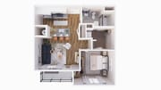 Moore's Edge 1E - 691 square feet