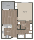 A2 - 1x1 floor plan 22Hundred