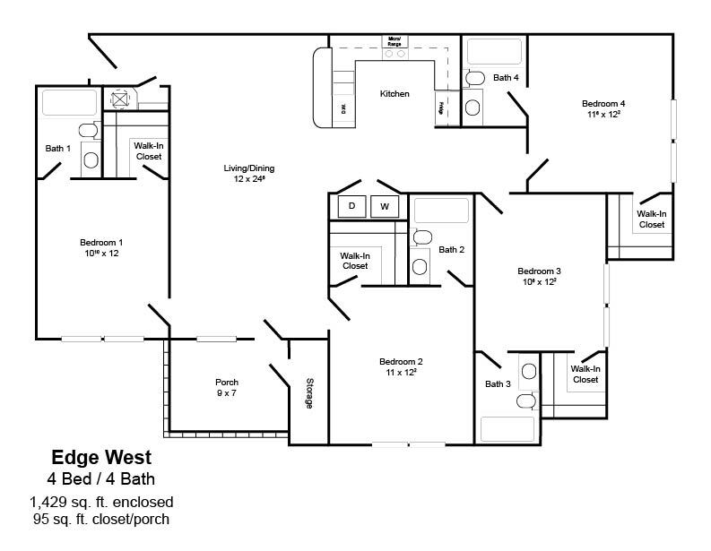 Actual Floor Plan - 730 W Magnolia Ave Apartment Unit 4-302
