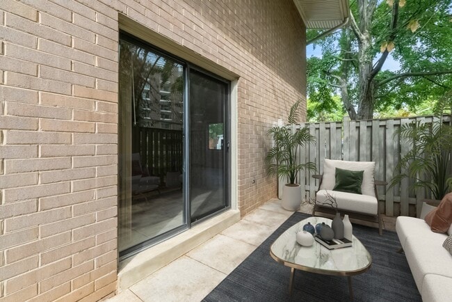 Spacious Patio Area with view private views of mature landscaping