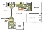 Two Bedroom, Two Bath