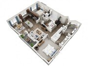 Floor plans are artist’s rendering. All dimensions are approximate. Actual product and specifications may vary in dimension or detail. Not all features are available in every apartment. Prices and availability are subject to change.