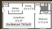 1 BR/1 BA