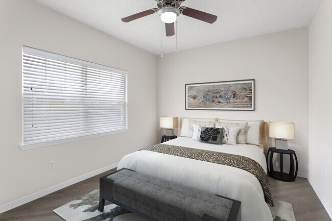 Retreat to a bedroom built for relaxation.