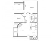 C1 | 3 bed 2 bath | 1037 Sq. Ft.