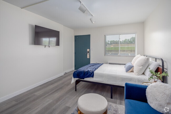 Studio - S2 - 288SF - Bed Area - Hermitage Studios Nashville