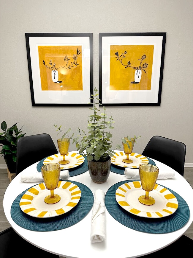 Kitchen Table in Model Unit - The Hayes Apartments