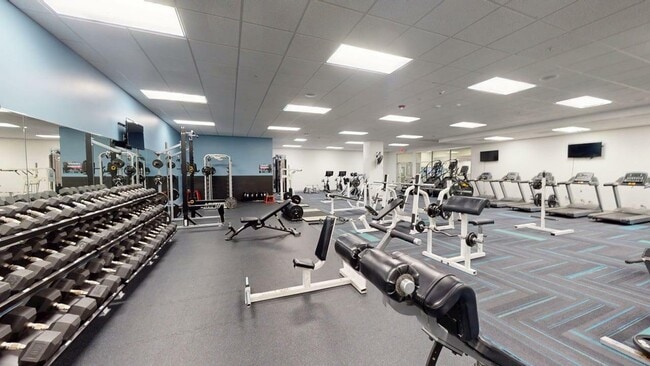 24-Hour Fitness Center and Aerobics Room at University Plaza Apartments