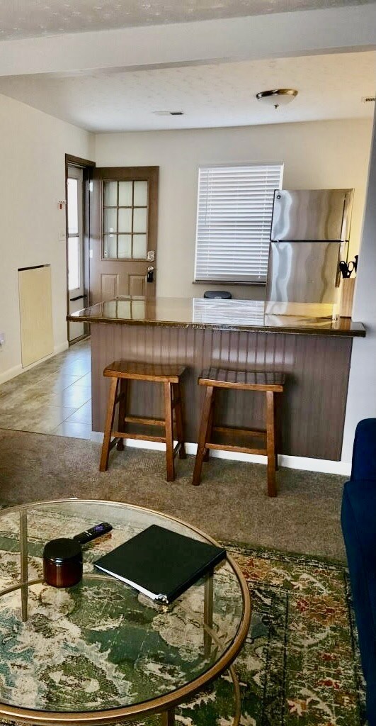 Island with foldout kitchen table