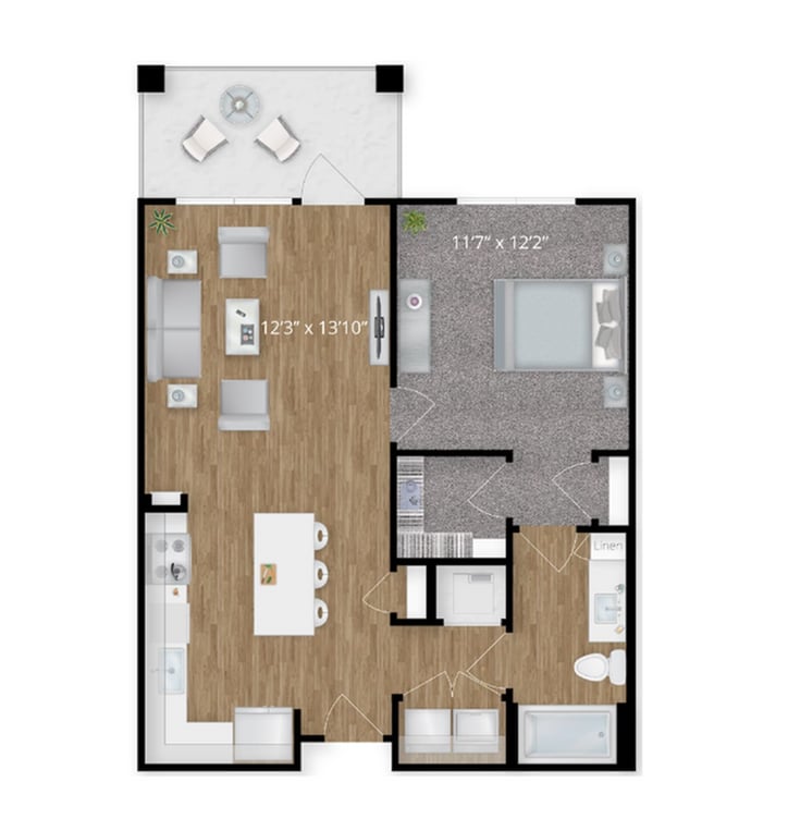 Explore this urban apartment's efficient design, perfect for modern living. - A3