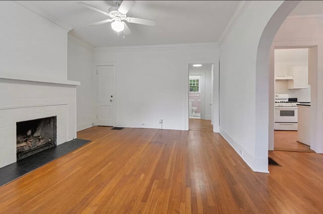 Living Room/Fireplace - 466 Burlington Rd NE Unit B