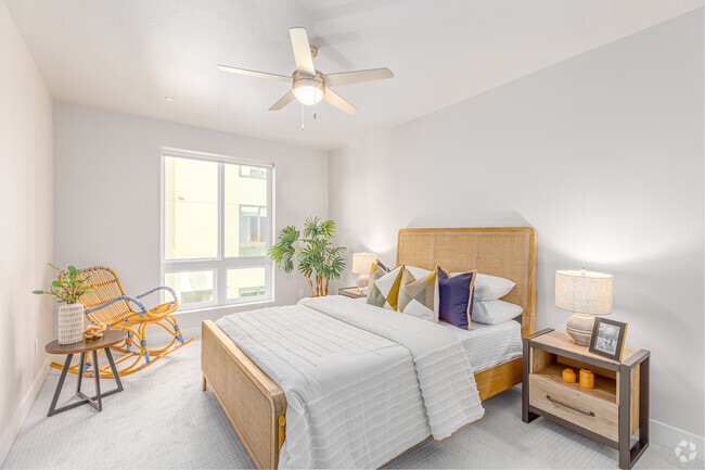 2 habitaciones, 2 baños - 1307 pies cuadrados - Dormitorio de invitados PLANO O - Asano on Fourth - Bankers Hill/Little Italy