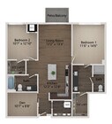 Condor (C8) 2HAB + sala de estar - 1.196 ft²