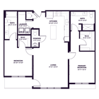 Oberon C3 West Two Bedroom Floor Plan