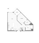 1 BR/1 BA floor plan Broadstone Mission Valley