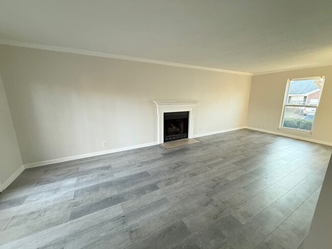Living room with fireplace - 346 N Birchwood Dr