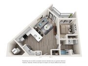 Pisces - 1 Bed, 1 Bath, 691 sq. ft.