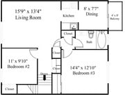 2BR/1BA