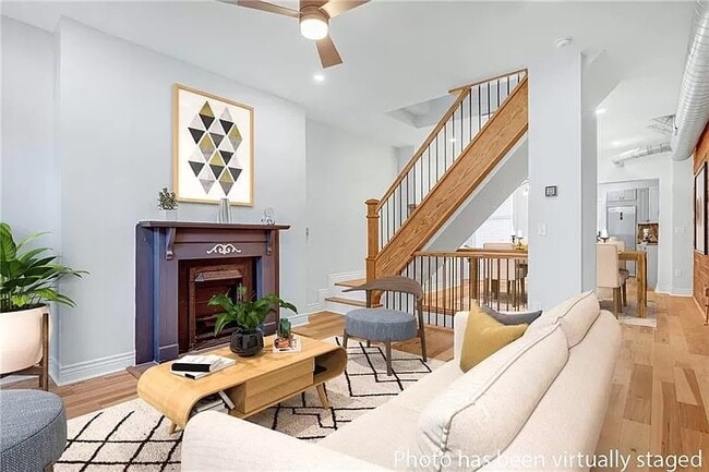 Front Room - Facing towards rear of house - 5210 Dearborn St
