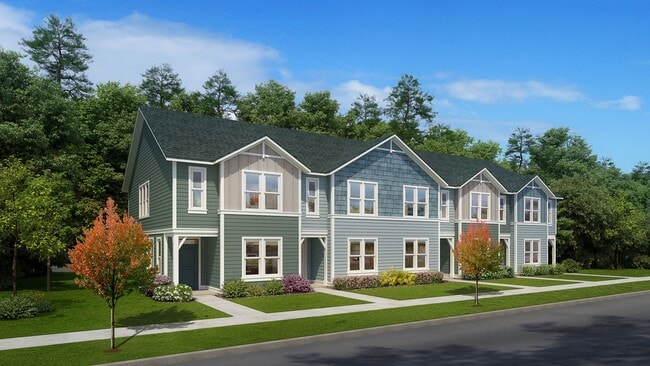 Explore a variety of meticulously crafted, spacious 3- and 4-bedroom townhomes with open-concept floor plans, private patios, and fenced-in yards*. - Amavi Brier Creek