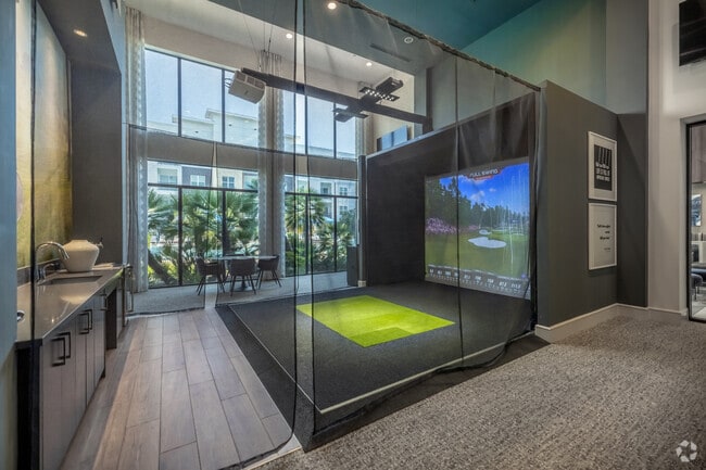Game Room with Golf Simulator