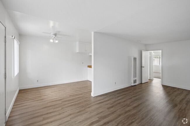 2BR, 1BA - Living Room and Dining Room