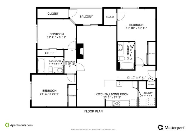 Riverwood at New Canaan - 3BD 2BA - Floor Plan