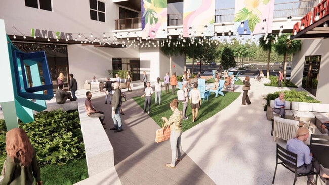People in outdoor courtyard - The Promenade at Town Center