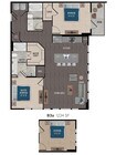 B3-2X2 floor plan 1414 Texas Downtown