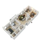 3D Floor Plan of Tier 13