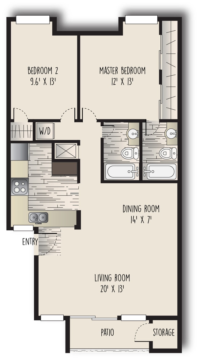 The Broadway 2 BD/2BA