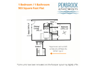 1x1 flat 903 sq feet