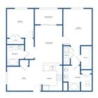 2x2 Large w/Sunroom Renovated Floor Plan
