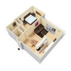 1B1B Step-Down - 780sf