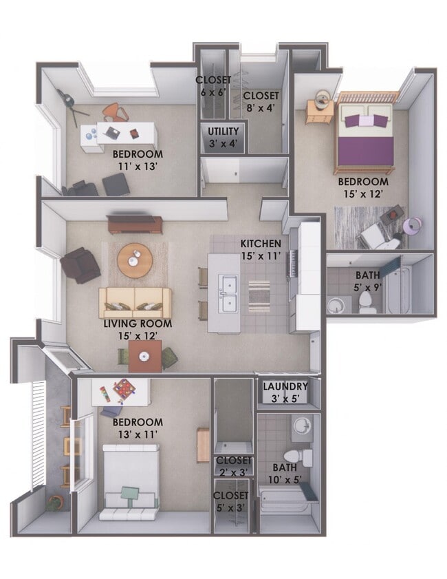 3Bedroom - Lofts at Old Towne