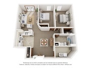 Explore this inviting apartment layout with stylish living amenities.