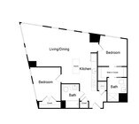 Serenity - B3.1 - 2 Beds - 2 Baths - 1019 Sq. ft.