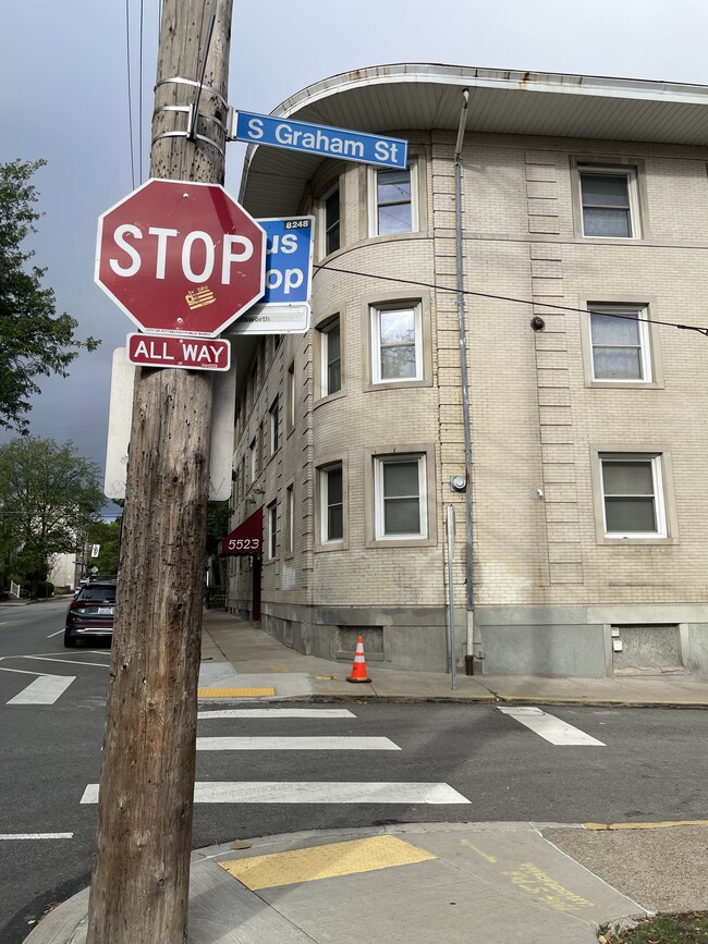 Bus stop at corner of Ellsworth AVe. and S. Graham St. - 5523 Ellsworth Ave Unit #7B