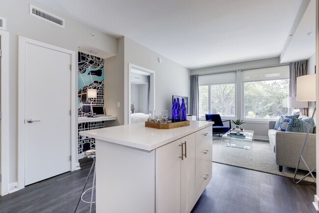 kitchen and living room